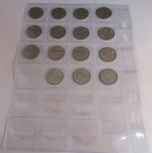 Load image into Gallery viewer, 1953-1967 QUEEN ELIZABETH II SIXPENCE 6d FULL 15 COIN SET IN CLEAR FLIP
