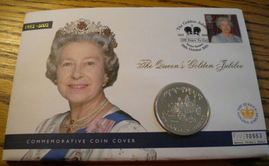 1952-2002 THE QUEEN'S GOLDEN JUBILEE, FALKLAND ISLAND BUNC 50p CROWN COIN PNC