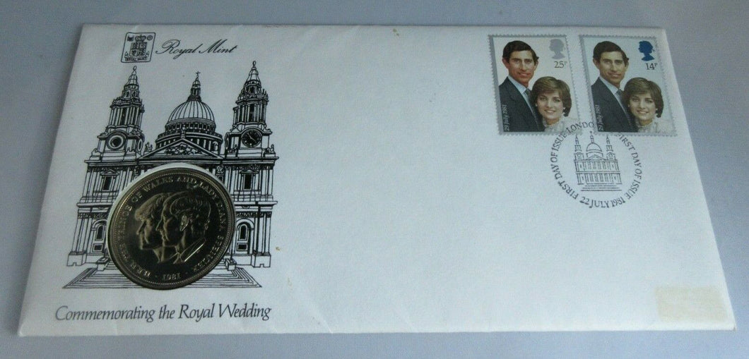1981 WEDDING OF HRH THE PRINCE OF WALES & LADY DIANA SPENCER CROWN COIN PNC