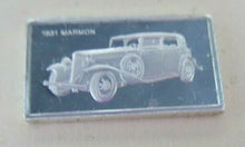 Load image into Gallery viewer, 1931 MARMON 15mm X 10mm 1.60gram SILVER INGOT WITH INFORMATION SLIP
