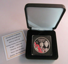 Load image into Gallery viewer, 2012 QEII DIAMOND JUBILEE SILVER PROOF NEW ZEALAND $1 ONE DOLLAR COIN BOX &amp; COA
