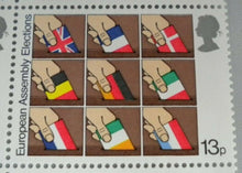 Load image into Gallery viewer, 1979 EUROPEAN ASSEMBLY ELECTIONS 13p BLOCK OF 10 STAMPS MNH &amp; TRAFFIC LIGHTS
