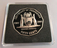 Load image into Gallery viewer, 2001 QUEEN ELIZABETH II CENTENARY OF FEDERATION AUSTRALIA PROOF 50 CENTS BOX&amp;COA
