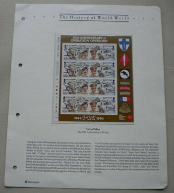 1944-1994 50TH ANNIVERSARY OPERATION OVERLORD GOLD,JUNO&SWORD BEACHES STAMPS MNH