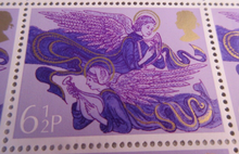 Load image into Gallery viewer, 1975 ANGELS WITH HARP &amp; LUTE 6 1/2P 30 X STAMPS MNH TRAFFIC LIGHTS &amp;STAMP HOLDER
