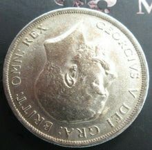 Load image into Gallery viewer, 1918 GEORGE V BARE HEAD FIRST COIN HALF 1/2 CROWN SPINK 4011 CROWNED SHIELD Cc4
