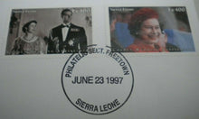 Load image into Gallery viewer, 1947-1997 GOLDEN WEDDING ANNIVERSARY BUNC $1 DOLLAR COIN FIRST DAY COVER PNC
