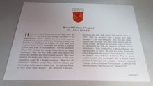 Load image into Gallery viewer, HENRY VIII REIGN 1509-1547 COMMEMORATIVE COVER INFORMATION CARD &amp; ALBUM SHEET
