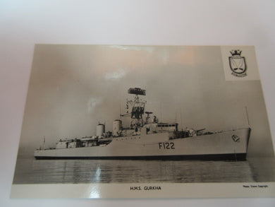 HMS GURKHA Vintage ROYAL NAVY PHOTO POSTCARD  Tribal-class frigate 1940