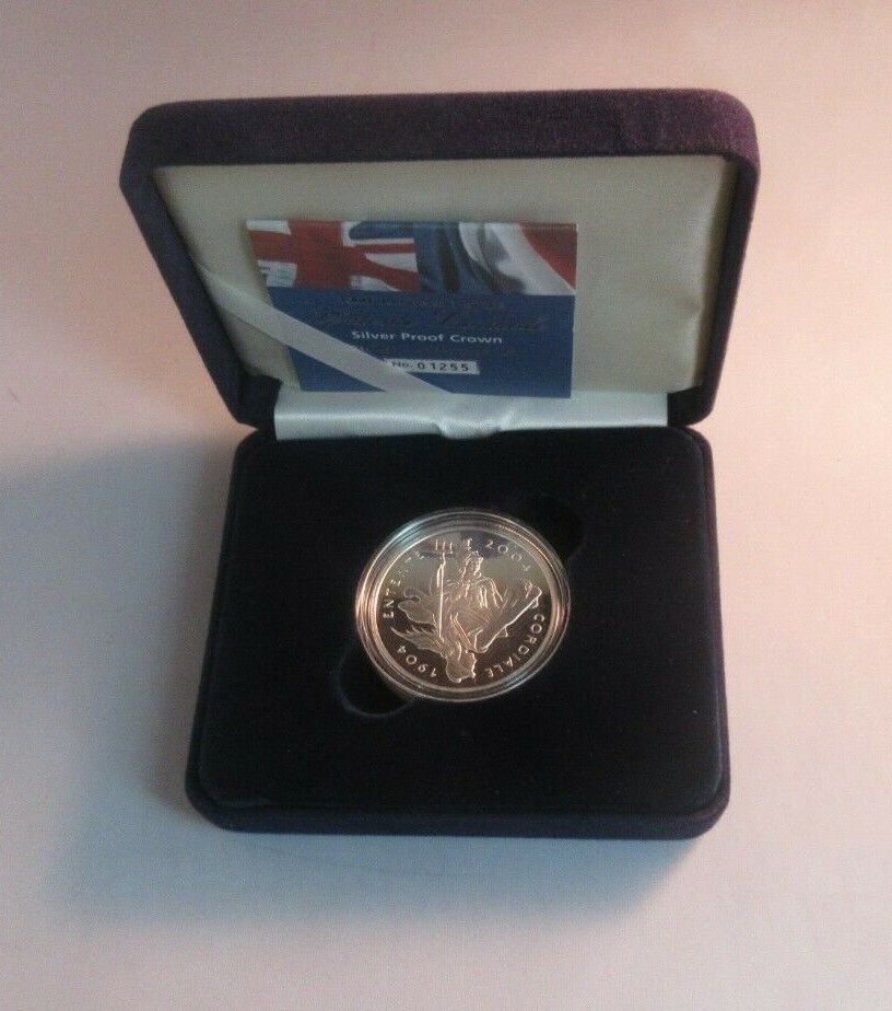 Entente Cordiale 2004 UK Royal Mint Silver Proof £5 Coin Boxed + COA