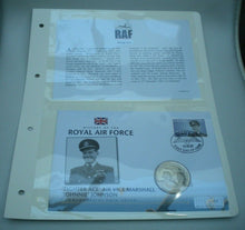 Load image into Gallery viewer, 2008 FIGHTER ACE AIR VICE MARSHALL JOHNNIE JOHNSON, RAF PROOF £5 COIN COVER PNC
