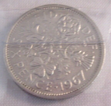 Load image into Gallery viewer, 1953-1967 QUEEN ELIZABETH II SIXPENCE 6d FULL 15 COIN SET IN CLEAR FLIP
