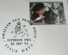 Load image into Gallery viewer, 1992 FAREWELL TO THE FLORIN INTRODUCTION OF THE SMALLER TEN PENCE COIN COVER PNC
