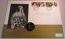 Load image into Gallery viewer, 1900-2002 HER MAJESTY QUEEN MOTHER ISLE OF MAN PROOF 2002 CROWN COIN COVER PNC
