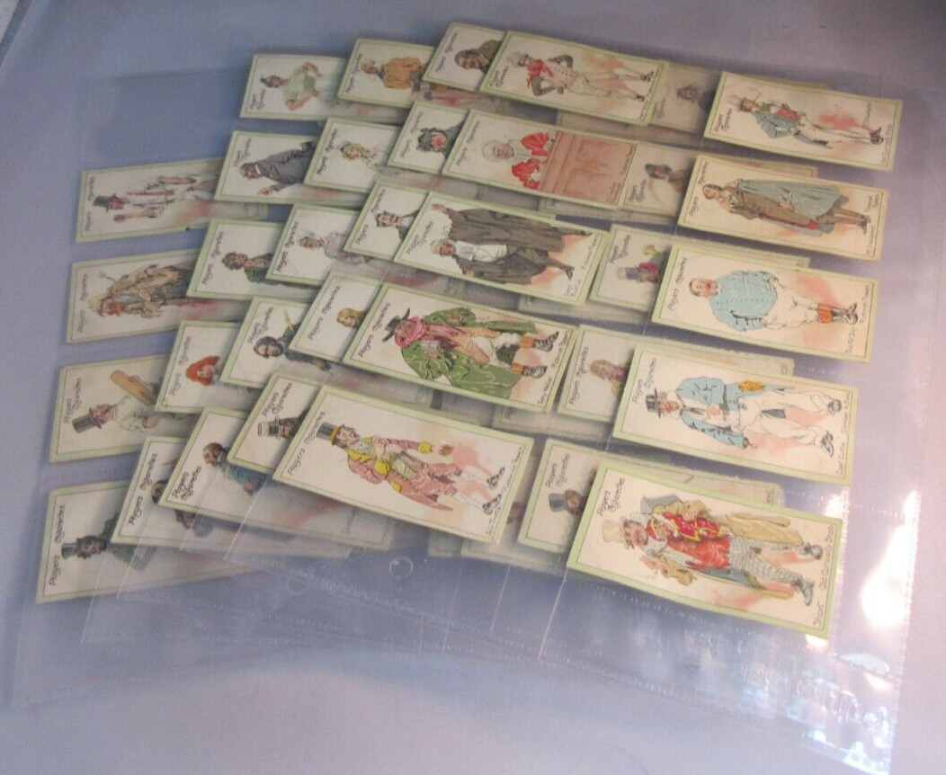 PLAYERS CIGARETTE CARDS CHARACTERS FROM DICKENS 49 OF 50 CARDS IN CLEAR PAGES