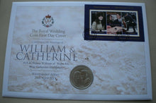 Load image into Gallery viewer, 2011 THE ROYAL WEDDING WILLIAM &amp; CATHERINE PROOF 1 DOLLAR 1ST DAY COIN COVER PNC
