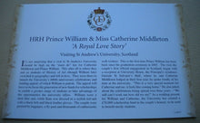 Load image into Gallery viewer, 2011 WILLIAM &amp; KATE-  A ROYAL LOVE STORY - VISITING ST ANDREWS UNIVERSITY COVER
