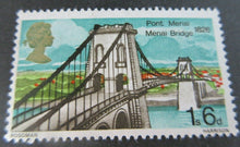 Load image into Gallery viewer, 1968 PORT MENAI BRIDGE 1s 6d 7 X STAMPS MNH IN CLEAR FRONTED STAMP HOLDER
