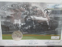 Load image into Gallery viewer, 2004 Jersey Flying Scotsman SILVER PROOF COMMEMORATIVE UK £5 COIN, PNC COA
