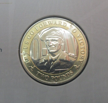Load image into Gallery viewer, D-Day Leaders 2019 150 Churchill, Montgomery, George VI BUnc IOM £2 Coin Pack
