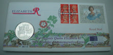 Load image into Gallery viewer, 1926-1996 70TH BIRTHDAY HER MAJESTY QUEEN ELIZABETH II £5 CROWN COIN COVER PNC
