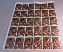 Load image into Gallery viewer, 1967 ADORATION OF THE SHEPHERDS 3d QUARTER SHEET 30 X STAMPS MNH &amp; STAMP HOLDER
