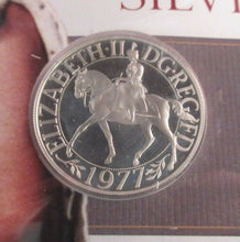 Load image into Gallery viewer, 1977 QEII Silver Jubilee SILVER PROOF COMMEMORATIVE UK RM CROWN COIN, PNC COA
