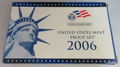 UNITED STATES MINT PROOF 2006 10 COIN SET PRESENTED IN TWO CLEAR HARD CASES