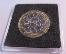 Load image into Gallery viewer, 2020 AGATHA CHRISTIE QEII BUNC £2 TWO POUND COIN WITH QUAD CAPSULE &amp; COA
