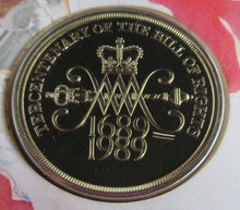 Load image into Gallery viewer, TERCENTENARY OF THE BILL OF RIGHTS MINT BUNC £2 COIN COVER PNC, STAMPS, INFO
