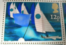 Load image into Gallery viewer, 1975 SAILING 12P BLOCK OF EIGHT STAMPS MNH WITH TRAFFIC LIGHTS
