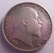 Load image into Gallery viewer, 1902 KING EDWARD VII BARE HEAD VF .925 SILVER ONE SHILLING COIN IN CLEAR FLIP
