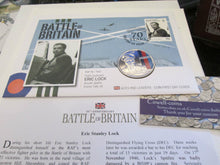 Load image into Gallery viewer, £5 Proof Coin First Day Covers Colourised Rare Unusual Battle of Britain WWII BU
