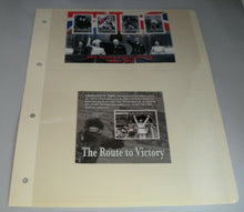 Load image into Gallery viewer, THE ROUTE TO VICTORY 60TH ANNIVERSARY OF VE DAY STAMPS MNH ON ALBUM SHEET
