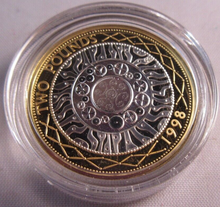 Load image into Gallery viewer, 1998 £2 SHOULDERS OF GIANTS SILVER PROOF TWO POUND COIN BOXED ROYAL MINT COIN
