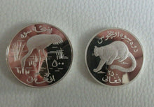 Load image into Gallery viewer, AFGANISTAN CONSERVATION 1978 ROYAL MINT SILVER PROOF 250 &amp; 150 AFGANIS MINT
