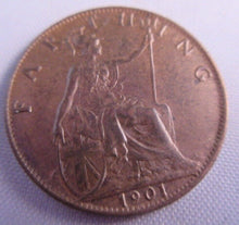 Load image into Gallery viewer, 1901 QUEEN VICTORIA  PENNY VIELED HEAD BUNC PRESENTED IN CLEAR FLIP
