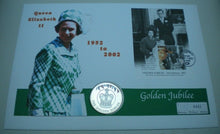 Load image into Gallery viewer, 2002 HM QUEEN ELIZABETH II GOLDEN JUBILEE, FALKLAND ISLAND 50p CROWN COIN  PNC
