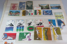 Load image into Gallery viewer, VARIOUS SPORTING AUSTRALIA &amp; OTHERS STAMPS WITH CLEAR FRONTED HOLDER
