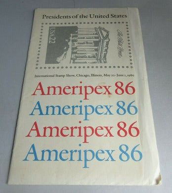 1986 INTERNATIONAL STAMP SHOW PRESIDENTS OF THE UNITED STATES MNH 4 SHEETS