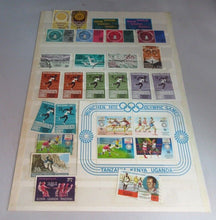 Load image into Gallery viewer, VARIOUS SPORTING CANADA &amp; OTHERS STAMPS WITH CLEAR FRONTED HOLDER
