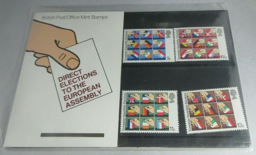 1979 EUROPEAN ASSEMBLY BRITISH POST OFFICE MINT STAMPS PRESENTATION PACK