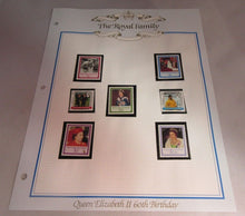 Load image into Gallery viewer, 1986 QUEEN ELIZABETH II 60TH BIRTHDAY PITCAIRN ISLANDS STAMPS &amp; ALBUM SHEET
