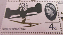 Load image into Gallery viewer, 1965 QEII BATTLE OF BRITAIN 1940 4d 16 x PRE DECIMAL STAMPS MNH IN STAMP HOLDER
