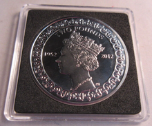 Load image into Gallery viewer, 2012 £2 QEII DIAMOND JUBILEE SILVER PROOF BIOT TWO POUND COIN BOX &amp; COA
