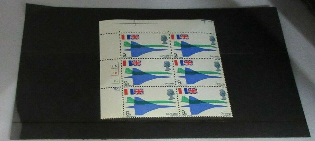 1969 CONCORDE GENTLEMAN HARRISON 9d 6 STAMPS MNH