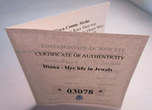 Load image into Gallery viewer, 2012 DIANA HER LIFE IN JEWELS KNOT TIARA PROOF MEDALLION WITH INSET TOPAZ
