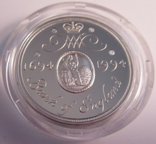 Load image into Gallery viewer, 1994 £2 TERCENTENARY OF THE BANK OF ENGLAND SILVER PROOF TWO POUND COIN BOXED
