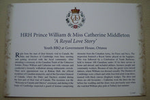 Load image into Gallery viewer, 2011 WILLIAM &amp; KATE - A ROYAL LOVE STORY - YOUTH BBQ ,OTTAWA COMMEMORATIVE COVER
