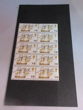 Load image into Gallery viewer, 1968 JAMES COOK FIRST VOYAGE OF DISCOVERY BLOCK OF 10 1/9 STAMPS MNH  S/HOLDER
